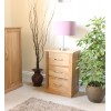 Mobel Oak Furniture Three Drawer Lamp Table